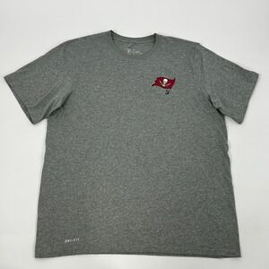 Tampa Bay Buccaneers Shirt Men's Large Gray Nike Dri-Fit NFL Training